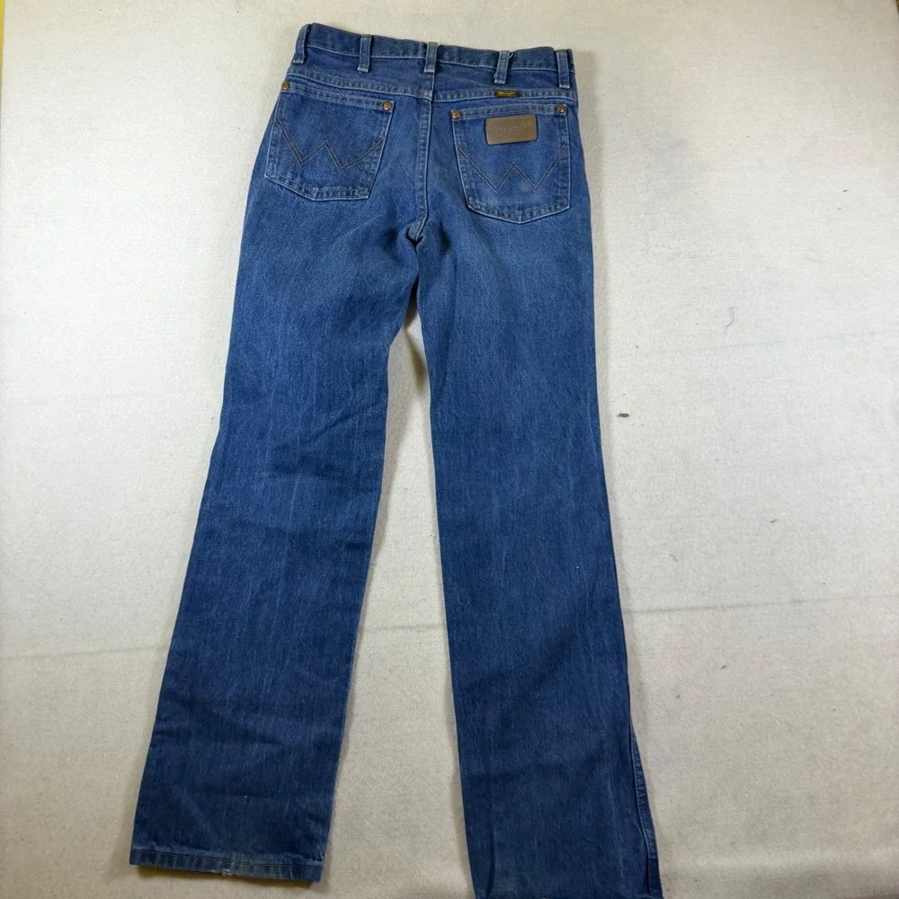Wrangler Cowboy Cut Slim Fit Blue Jeans Mens 28x32 Straight Leg Western Denim